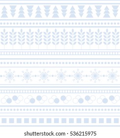 Striped geometric ornament Seamless winter pattern