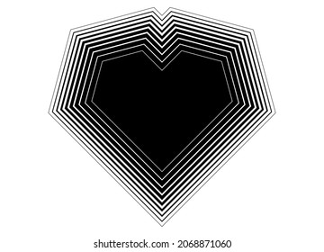 Patrón geométrico rayado. Negro sobre un fondo blanco. Para publicidad, logotipos, diseño web, señalización, corte de trazadores, impresión. Fondo vectorial de moda con una transición suave de líneas delgadas.
