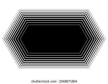 Striped geometric pattern. Black on a white background. For advertising, logos, web design, signage, plotter cutting, printing. Modern vector background with a smooth transition of thin lines.
