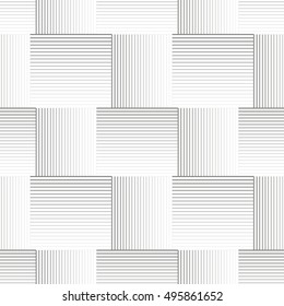 Striped geometric pattern. Grey vector seamless pattern with a square structure