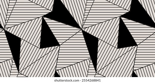 Striped geometric pattern. Modern fabric prints. Vector seamless pattern 