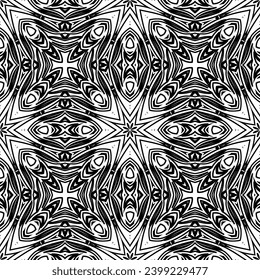 Striped geometric patterns. Black and white pattern for web page, textures, card, poster, fabric, textile