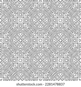 Striped geometric patterns. Digital design.Black and white pattern for web page, textures, card, poster, fabric, textile.