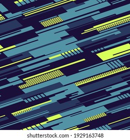 Striped geometric seamless pattern. Abstract modern grunge racing texture for vinyl wrap and decal. Vector background.