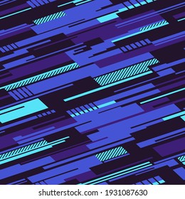 Striped geometric seamless pattern. Abstract modern grunge racing texture for vinyl wrap and decal. Vector background.