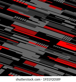 Striped geometric seamless pattern. Abstract modern grunge racing texture for vinyl wrap and decal. Vector background.