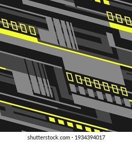 Striped geometric seamless pattern. Abstract modern sport grunge racing texture for vinyl wrap print. Vector background.
