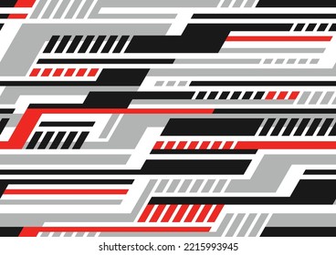 Patrón geométrico sin costuras rayado. Resumen de la textura moderna de las carreras de grunge deportivas para la impresión de envueltos de vinilo. Fondo vectorial.