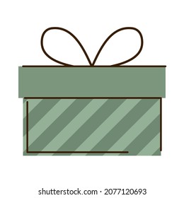 gestreifte Geschenkbox-Ikone