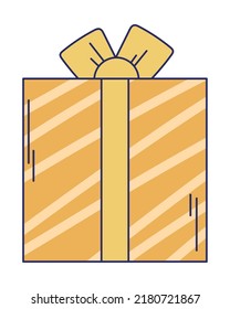 icono de caja de regalo rayado aislado