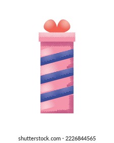 icono de caja de regalo rayado aislado