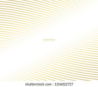 Striped gold texture, Abstract warped Diagonal Striped Background, waved lines texture. Brand new style for your business design, vector template for your ideas