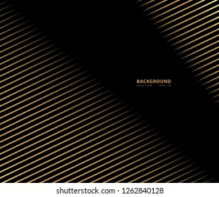 Striped gold texture, Abstract warped Diagonal Striped Background, waved lines texture. Brand new style for your business design, vector template for your ideas