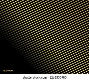 Striped gold texture, Abstract warped Diagonal Striped Background, waved lines texture. Brand new style for your business design, vector template for your ideas
