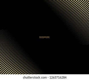 Striped gold texture, Abstract warped Diagonal Striped Background, waved lines texture. Brand new style for your business design, vector template for your ideas