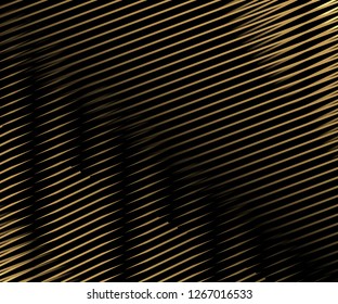 Striped gold texture, Abstract warped Diagonal Striped Background, waved lines texture. Brand new style for your business design, vector template for your ideas