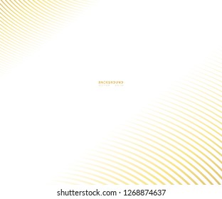 Striped gold texture, Abstract warped Diagonal Striped Background, waved lines texture. Brand new style for your business design, vector template for your ideas