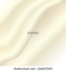 Striped gold texture, Abstract warped Diagonal Striped Background, waved lines texture. Brand new style for your business design, vector template for your ideas