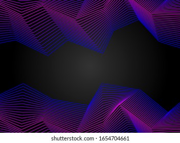 Striped gradient dark vector background