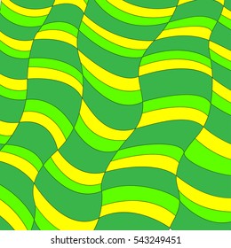 Striped green background. Geometric textured surface for your design.