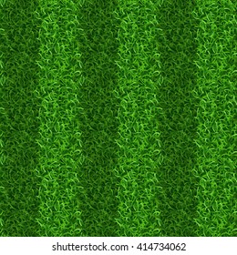 Striped green grass field seamless vector texture. Grass repeat organic, grass gridiron field, soccer or football playing grass field illustration