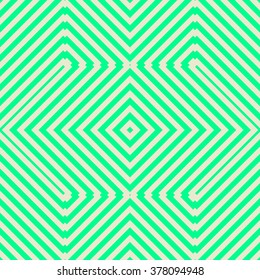 Striped green seamless pattern. Abstract repeat angular lines texture background. Vector illustration