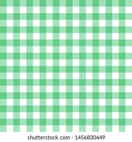 Striped green and white vichy cage vector seamless background