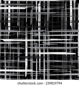 Striped grunge black and white texture. Vector ink grunge brush. Illustration background. 