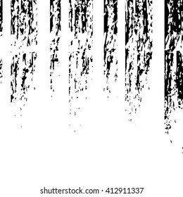 Striped grunge black and white texture, vector ink grunge brush. Illustration background