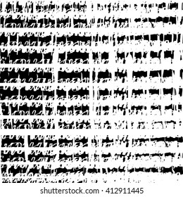 Striped grunge black and white texture, vector ink grunge brush. Illustration background