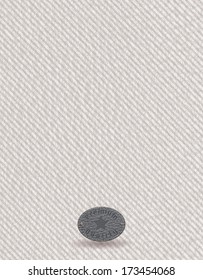 striped grunge gray background with leather label