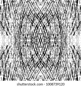 Striped Grunge Overlay Vector Wavy Grid Mesh Texture For Your Design. Empty distressed wooden fiber grid mesh background. EPS10 vector.