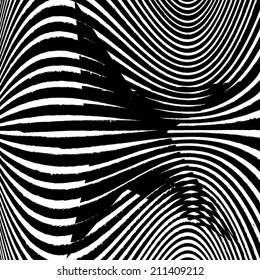Striped Grunge Star background for your design. EPS10 vector.