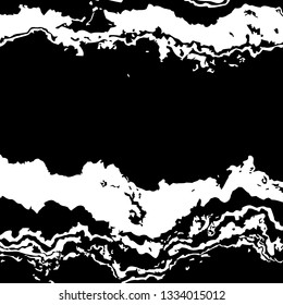 Striped grunge vector overlay. Black and white rough texture. Monochrome scratched background. Stylized marble texture.