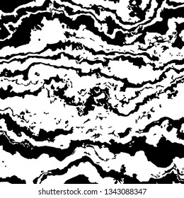 Striped grunge vector overlay. Black and white rough texture. Monochrome scratched background. Stylized marble texture.