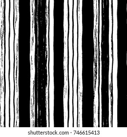 Striped grunge vector overlay. Black and white rough texture. Monochrome scratched pattern. Stylized wood texture.