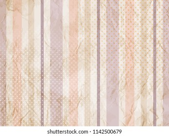 Striped grunge vintage background. Retro style banner template.