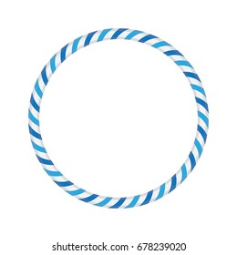 Striped gymnastic hoop. Sports equipment. Vector illustration.