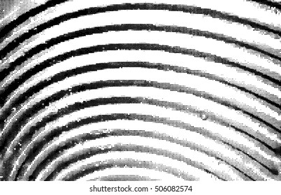 Striped halftone background.