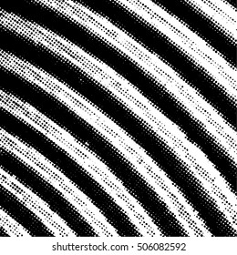 Striped halftone background.