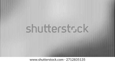 Striped halftone gradation, gradient transition lattice. Repeating thin lines with soft density variation. Monochrome backdrop.