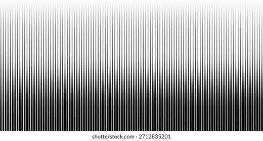 Textura de gradación de semitono rayado. Fondo de patrón de línea de Vertical de desvanecimiento. Celosía de transición de gradiente de línea paralela para el diseño de la cubierta de impresión superpuesta.