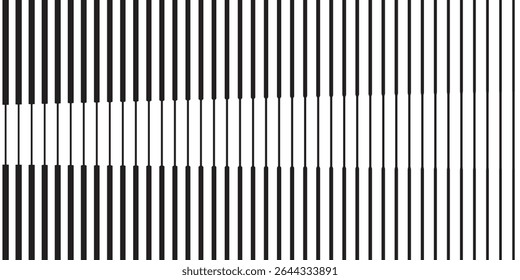 Striped halftone pattern. Black and white monochrome background with vertical lines. Minimalistic print. vector background
