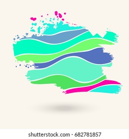Striped hand drawn background. Vector Illustration. Bright colors. Line composition for scrapbook elements or print.
