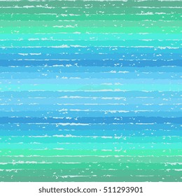 Striped hand drawn seamless pattern in green and blue. Texture background.