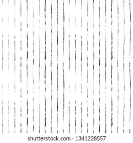 Striped hand drawn vector seamless pattern. Ink lines texture. Black and white paint dry brush stroke background. Grunge stripes backdrop. Monochrome brushtrokes wallpaper, wrapping paper design.