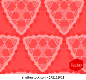 Striped hand painted vector seamless pattern with ethnic and tribal motifs, zigzag lines, brushstrokes and splatters of paint in multiple bright colors. Vector illustration