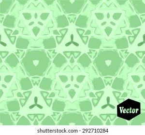Striped hand painted vector seamless pattern with ethnic and tribal motifs, zigzag lines, brushstrokes and splatters of paint in multiple bright colors. Vector illustration