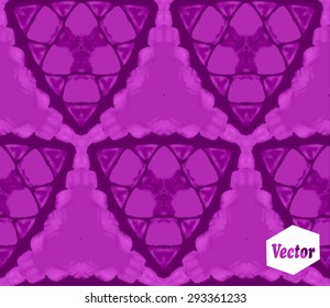 Striped hand painted vector seamless pattern with ethnic and tribal motifs, zigzag lines, brushstrokes and splatters of paint in multiple bright colors. Vector illustration