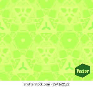 Striped hand painted vector seamless pattern with ethnic and tribal motifs, zigzag lines, brushstrokes and splatters of paint in multiple bright colors. Vector illustration